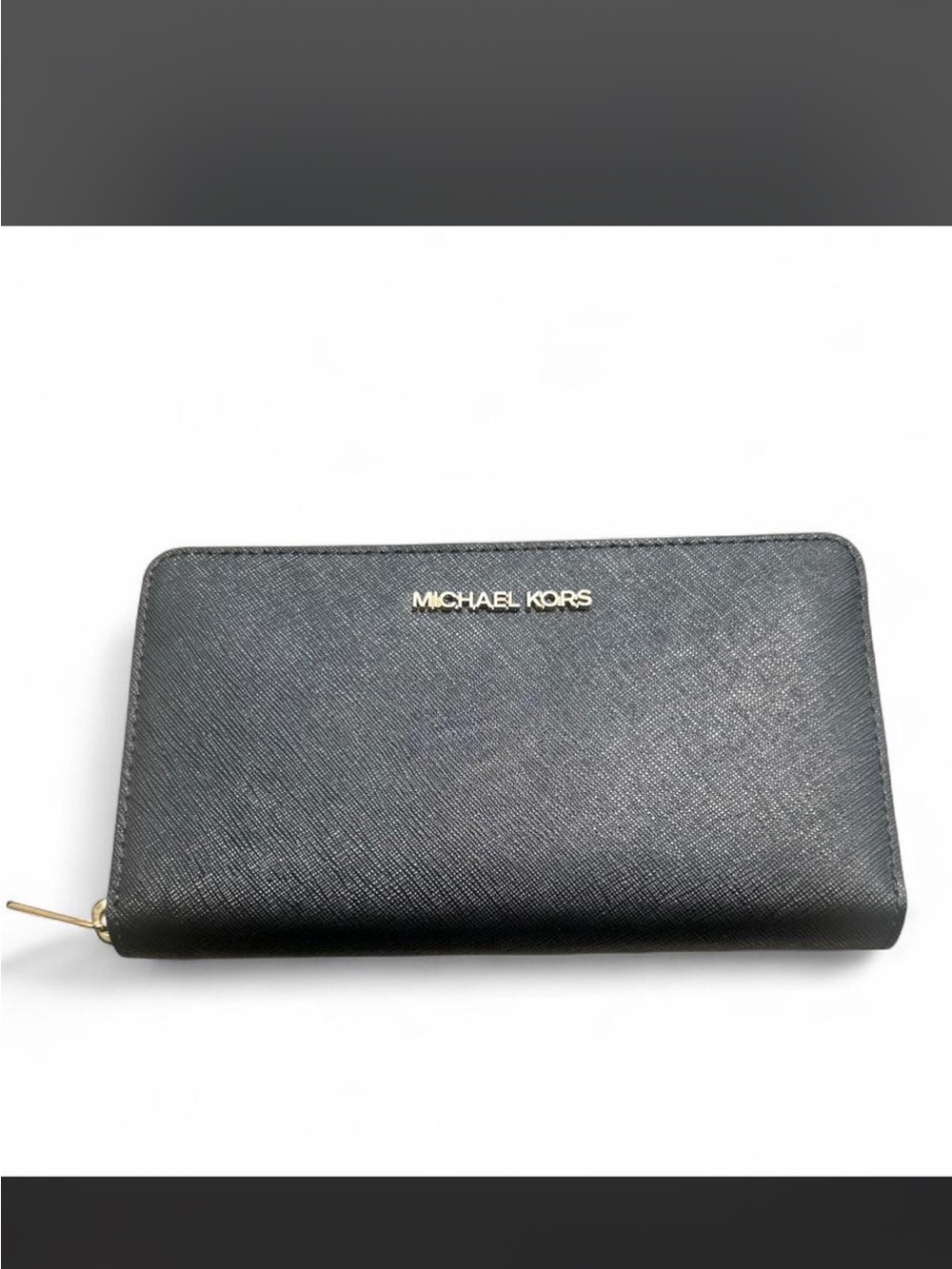 NWT Michael Kors medium black leather wallet.